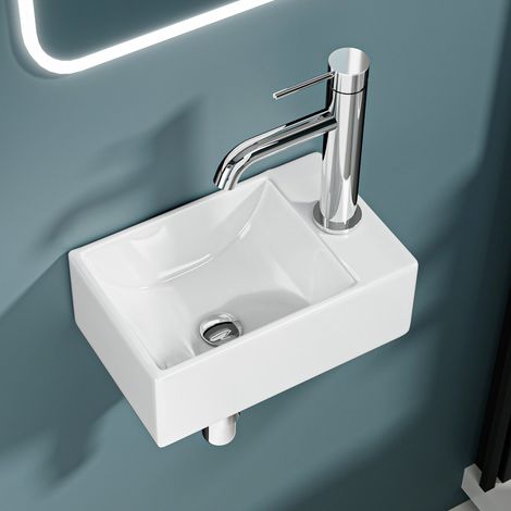 DILECI - Mini lave-mains blanc sortie droite (301911cm)