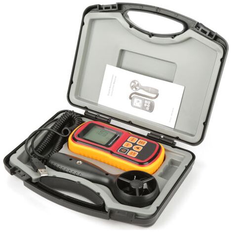 Anémomètre numérique portable LCD GM8901, testeur de vitesse du vent et de température (1/5)