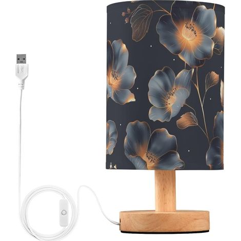 Wasteland Lampe de table punk en forme pétunia or rose avec port (1/5)