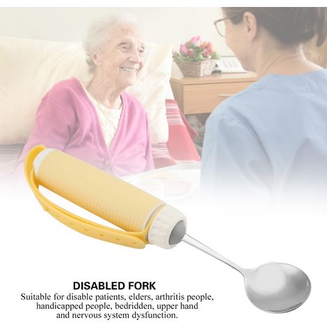 Ustensile de Cuisine Rotatif pour Personnes Âgées - Cuillère Adaptée pour Arthrite et Mobilité Réduite (1/5)