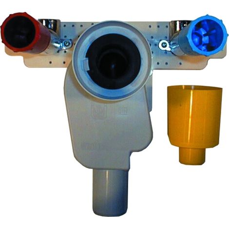 Gruppo sifone da incasso DN50 per lavabo composto da HL134.0, HL44, 2 attacchi a parete e 2 HL42B/R