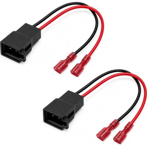2PCS Adaptateurs de Haut-Parleur de Voiture Adaptateur Autoradio Connecteur DIN Connecteur Fiche pour Haut-Parleur Faisceau de Câblage Audio Auto Compatible avec Megane (1/5)