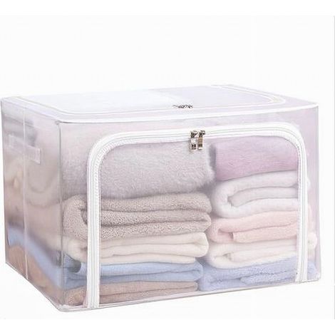 Cleafe - Box Scatola Salvaspazio Portatutto Vestiti Armadio Organizer 40x30x20 Cm 59980 - (1/2)