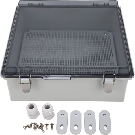 Boîte de jonction avec boucle en acier inoxydable, couvercle Transparent, étanche IP67, électrique