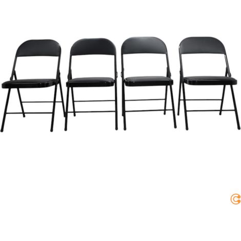 Konferenzstuhl / Besucherstuhl / Klappstuhl TUDELA PU schwarz hjh OFFICE (1/2)