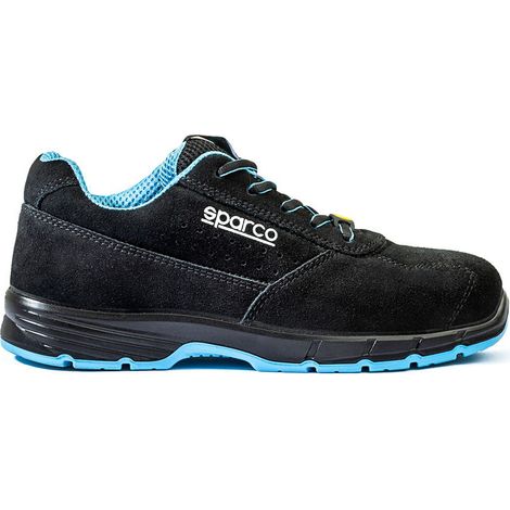 Sparco S0754638NRCE, Scarpe antincendio e antinfortunistiche unisex, nero-blu, 38 EU (1/4)