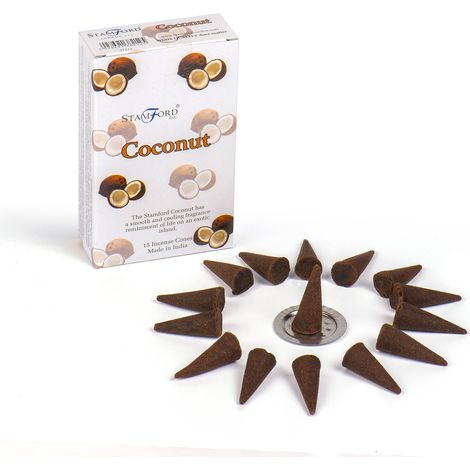 Cônes d'encens à la noix de coco- Vendu par 1 (1/2)