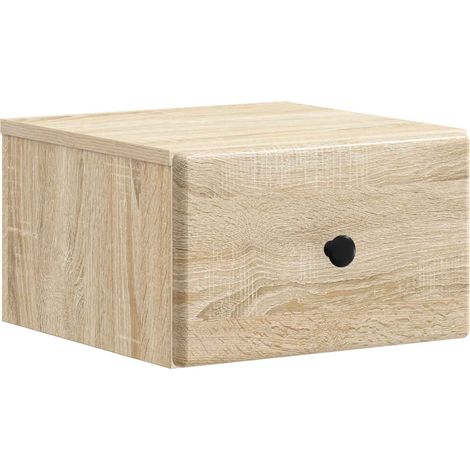 Mobiletto da notte a muro Rovere Sonoma 34,5 x 33 x 20 cm vidaXL