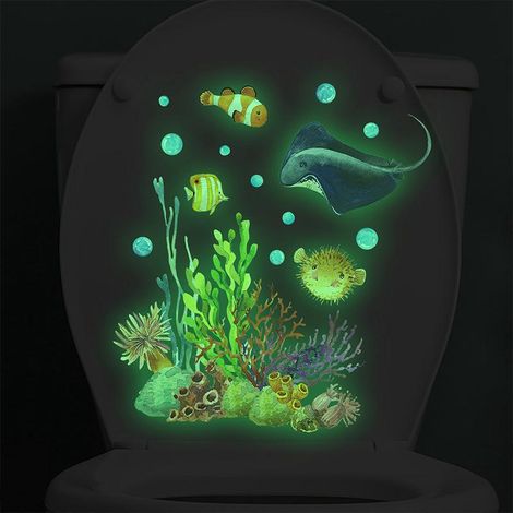 Autocollants muraux pour salle de bain, déco adhésive imperméable, stickers muraux design, décoration murale salle de bain, autocollant mural résistant à l'humidité, stickers déco salle de bain modern (1/4)
