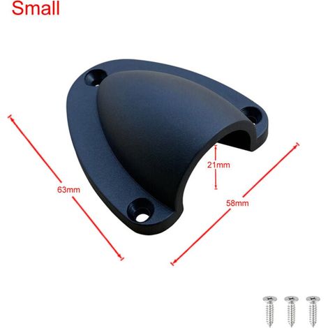 3 Pièces Couvercle de Vent Coquille Nylon pour Câble Bateau Sortie Marine Accessoires (Noir Taille S/L)