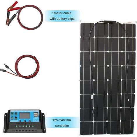 Panneau Solaire, Design Flexible, Haute Efficacité, système solaire de 100w (1/2)
