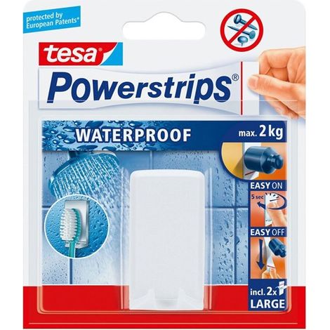 CROCHET EN PLASTIQUE POUR SALLE DE BAIN BLANC (1/2)