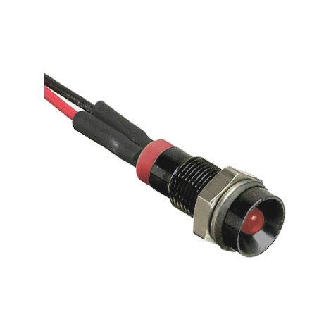 Voyant LED lumineux  Rouge RS PRO, dia. 6mm, 24V c.c., taille de la lampe 3 mm, IP67 ( Prix pour 1 )