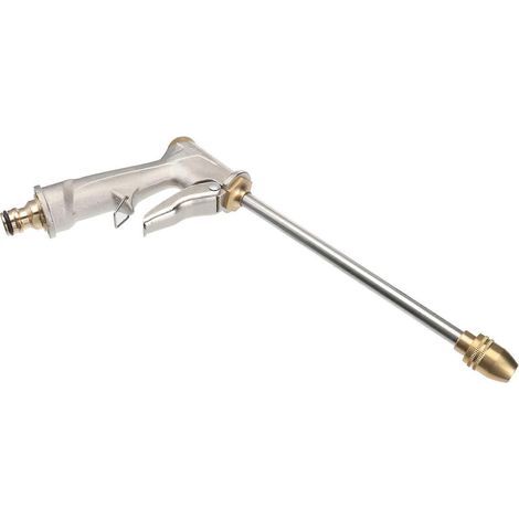Water Gun Nozzle Long Nozzle Full Metal Plating for Car Use (1/4)