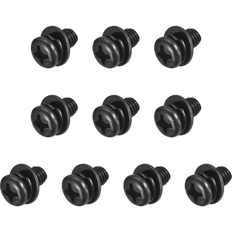 10pcs Vis Tte Fraise Phillips M6 x 10mm En Acier Au Carbone (1/5)
