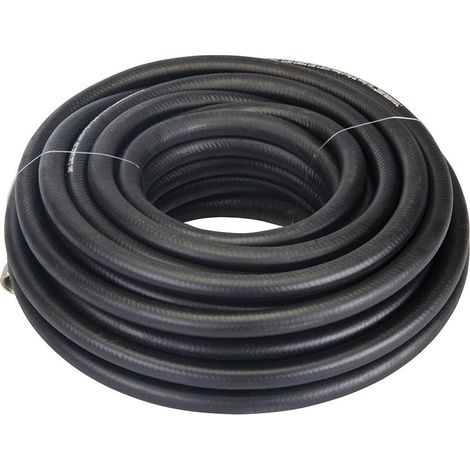 Silverline – Tuyau à air comprimé en caoutchouc 15 m – Diamètre intérieur 8 mm – Pression 20 bar – Raccord femelle 1/4' BSP – Conformité ISO 2398:2006 (1/5)