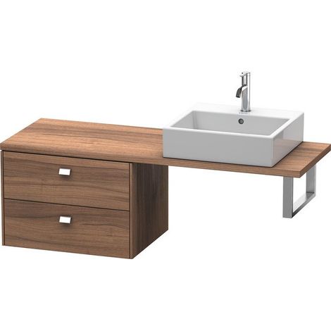 BRIOSO mobile consolle basso cromato artiglio 442x620x480mm noce naturale