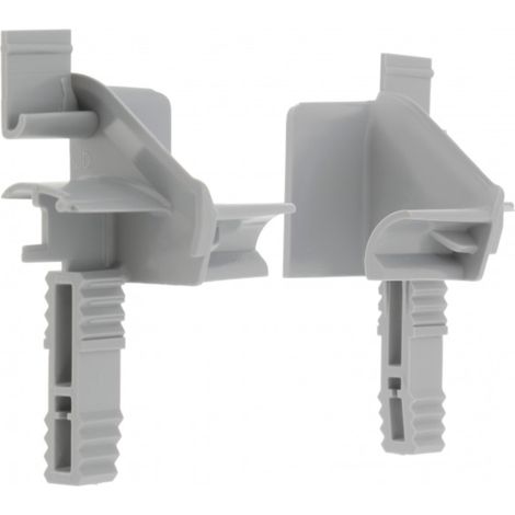 Paire de tulipes pour volet roulant modèle Aluréno ZF pour lames de 12 à 15mm PVC gris Entonnoir Rail de guidage Universel Protection Fenêtre Store Accessoire (1/3)