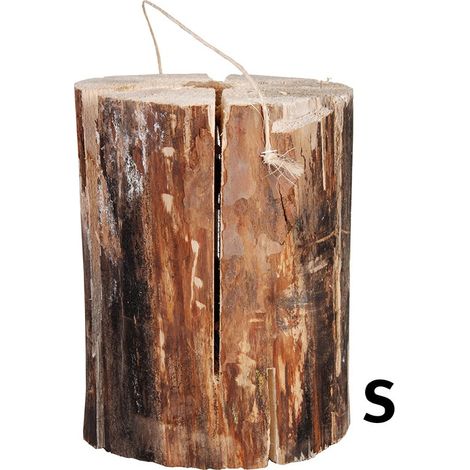 Esschert Design – Torche suédoise 25 cm – Bois de sapin, avec entailles et allume-feu, durée de combustion 2,5 à 3,5 h
