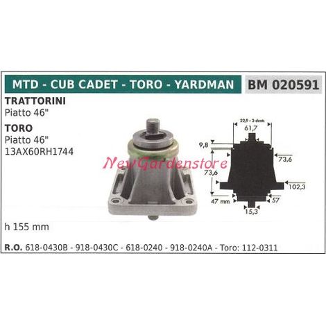 Mozzo portalama trattorino tagliaerba piatto 46 pollici MTD 618-0240