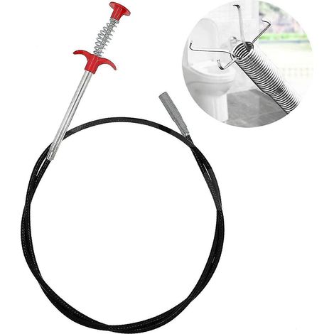 Outil de nettoyage flexible à 4 griffes pour canalisations et lavabos, idéal pour attraper les cheveux et autres petits objets.