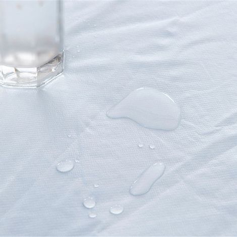 Protège-matelas imperméable et anti-acariens, drap-housse bleu 150 x 200 + 30 cm (1/5)
