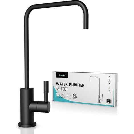 Robinet Cuisine Pour L'eau Potable et osmose Inverse,  Noir (1/5)
