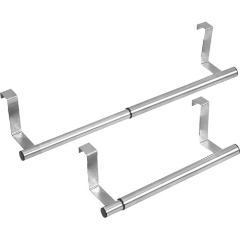 Porte-serviettes en acier inoxydable pour salle de bain et cuisine, barre télescopique extensible, (1/5)
