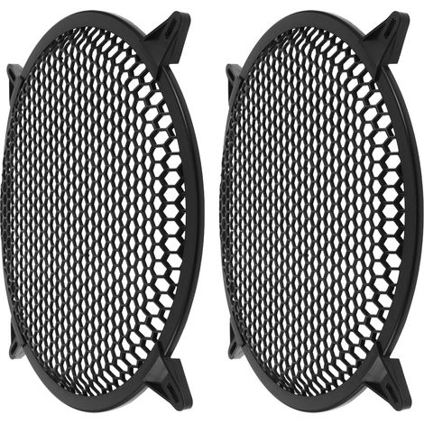 Grille de Ronde Résistant aux Rayures pour Haut-Parleur 12 Pouces en Plastique Noir Lot de 2 Pièces et Cache Haut-Parleur Audio pour (1/5)