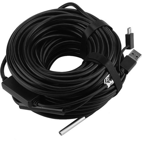 1 Stück 20 m 5,5 mm USB-Endoskop mit wasserdichter 720P-Kamera zur Inspektion von Rohren und Fahrzeugen (1/5)