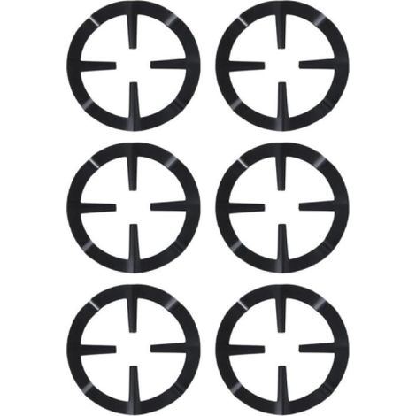 6 pièces Support pour Cuisinière à Gaz pour Cuisinière avec Prise Main Antidérapante Lot de Supports pour Petits Ustensiles de Cuisine Noir