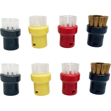 Zubehör für Kärcher Easyfix SC1 SC2 SC3 SC4 SC5 Dampfreiniger: Set mit 8 Rundbürsten (1/3)