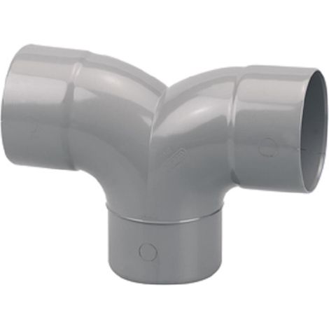 Coude M/F double parallèle 87°30 - Diamètre : 100 mm - GRIS