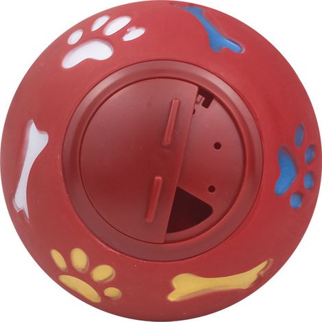Leckerli-Spender für Hunde, verstellbare Öffnung, intelligentes Spielzeug, Kauball aus Gummi zur geistigen Anregung und Förderung der Verdauung (Durchmesser 10 cm)