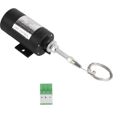 Arrêt moteur électrovanne 24V normalement fermé, protection contre surcharge, faible courant de fonctionnement, coupure carburant pour moteur diesel. (1/5)