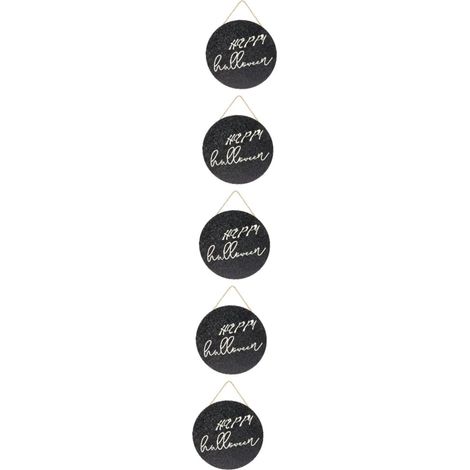 5 Pièces Panneau De Porte Halloween Décor Ornement De Signe Suspendu Panneaux Devant Signe De Plaque d'halloween Mur Ornements De Porte Cintre Pendaison Black Corde De (1/5)