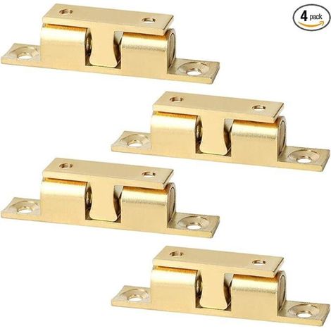 Doppelkugel-Spannrollenriegel für Schrank-, Küchenschrank- und Möbeltüren, 67 mm massives Messing, 4er-Pack (1/4)