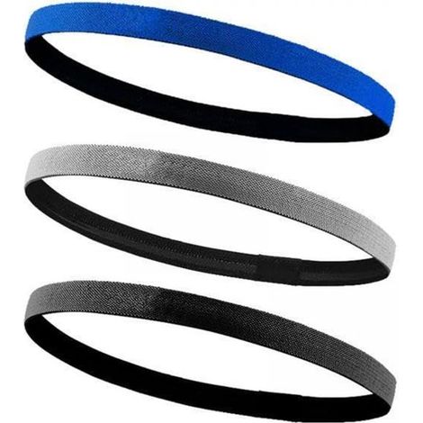 Diademas deportivas elásticas antideslizantes multicolores, paquete de 6 unidades, para hombres y mujeres. (1/5)