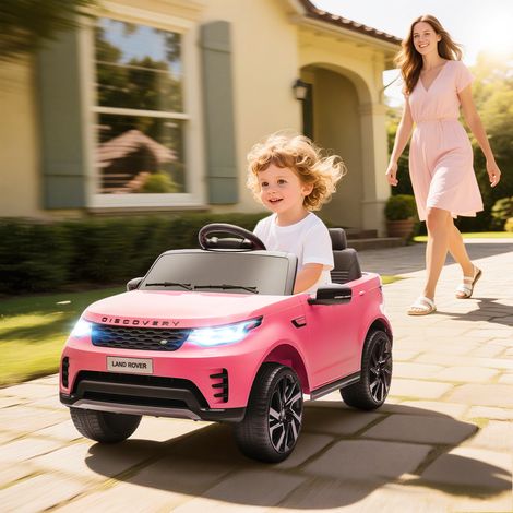 Rose - Voiture électrique 12V 3-6 ans, 2,5-4,5 km/h, 2 moteurs, suspension, télécommande, USB/musique/phares