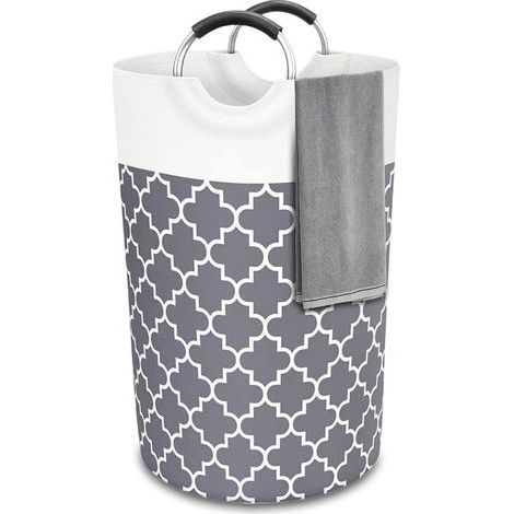 Panier à linge pliable 82L – Capacité grande pour vêtements – Poignée en mousse souple – Rangement facile dans la buanderie (1/5)