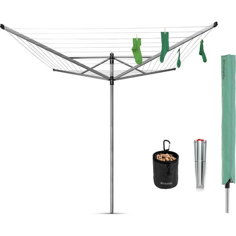 Séchoir Lift-O-Matic, Étendoir Linge, Gris Métallique, 50m (1/5)