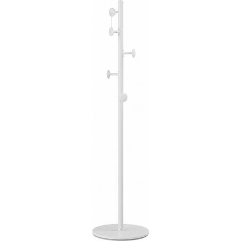 Appendiabiti da Terra Jerry in Metallo 173 cm con Base Circolare Bianco (1/5)