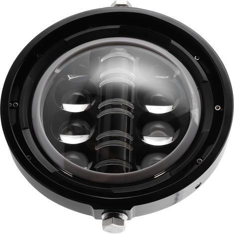 Phare LED Rétro 7 pouces, Feux de route/croisement, Éclairage diurne, Universel pour Moto (1/5)