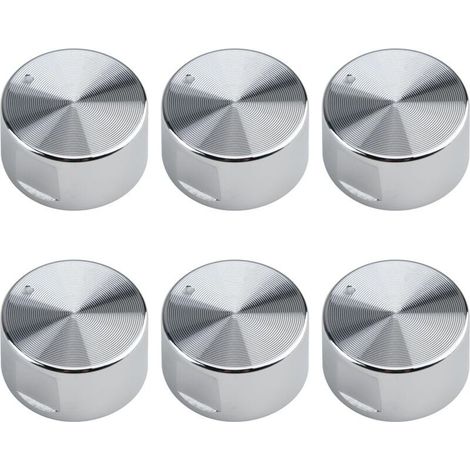 Bouton pour Réchaud à Gaz, Ensemble de 6 Boutons de Commande de Réchaud à Gaz Universels de 6mm de Diamètre, Boutons de Réglage Universels, pour Four, Cuisinière et Plaques Chauffantes (1/4)