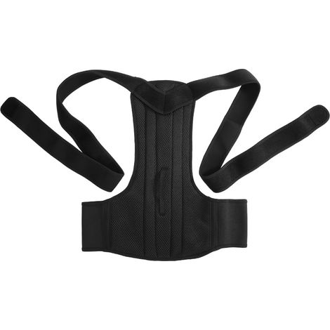 Correcteur de posture ajustable pour dos et épaules, ceinture de soutien postural en tissu respirant, réducteur de cambrure, taille unique adulte. (1/5)