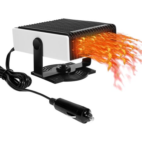 Chauffage Voiture, 12 V 150 W Radiateur soufflant de Voiture, Désembueur De DéGivreur Voiture pour Pare-Brise, Ventilateur de Refroidissement et de Chauffage 2 en 1 avec Base rotative à 360° (1/4)