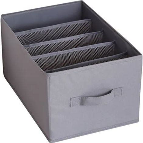 Filiyano-Boîte de rangement à 5 compartiments pour vêtements et pantalons, organiseur de tiroir pliable, 36 x 25 x 20 cm (1/5)