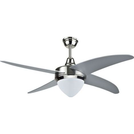 V-TAC VT-6043-4 Ventilatore LED da Soffitto 15W 3 in 1 con Motore a Corrente Alternata da 60W con Telecomando 4 pale - SKU 7915