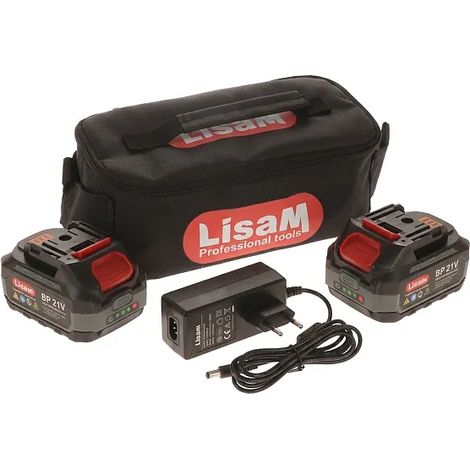 Kit Batteries Lithium 21V Lisam avec Chargeur - KIT 21V 5Ah