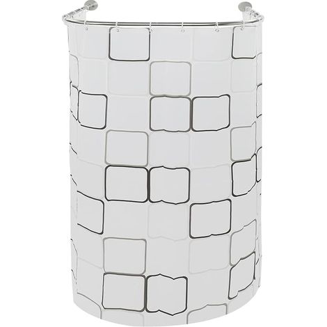 Tringle à rideau de douche en forme de U en acier inoxydable - Courbe réglable - Support de rideau de douche flexible avec tringle à rideau de salle de bain - Barre de douche pour salle de bain (1/5)